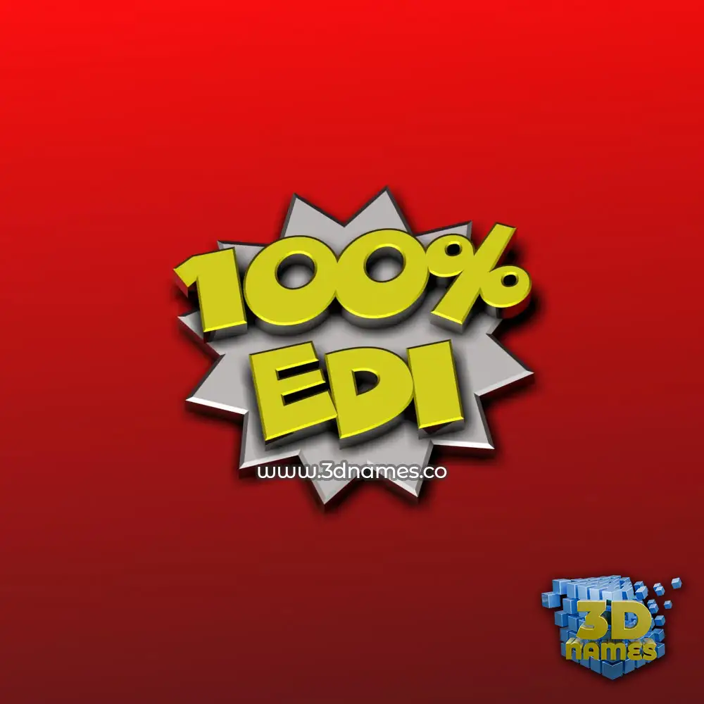 edi in 100 Percent style - 3D name wallpaper