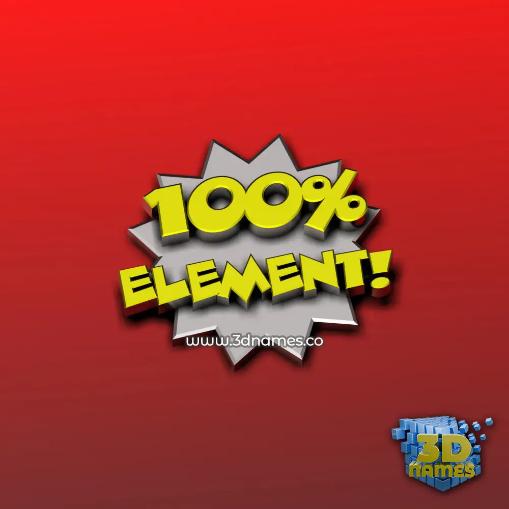 element in 100 Percent style - 3D name wallpaper