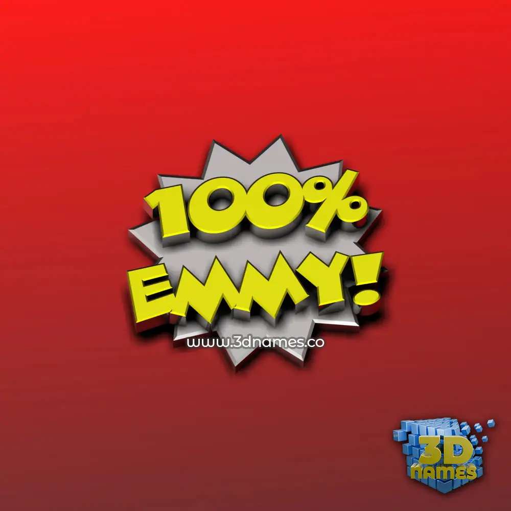 emmy in 100 Percent style - 3D name wallpaper