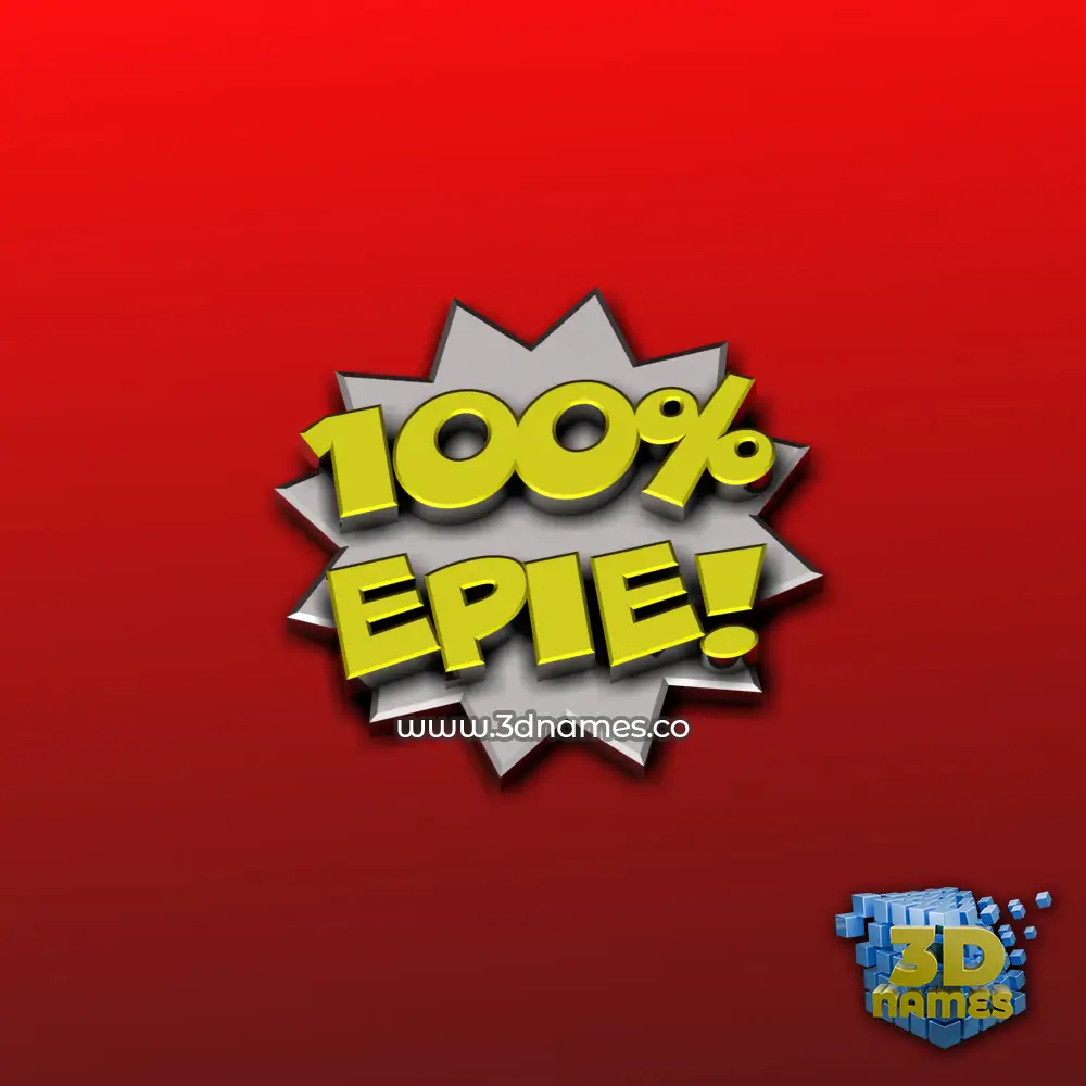 epie in 100 Percent style - 3D name wallpaper