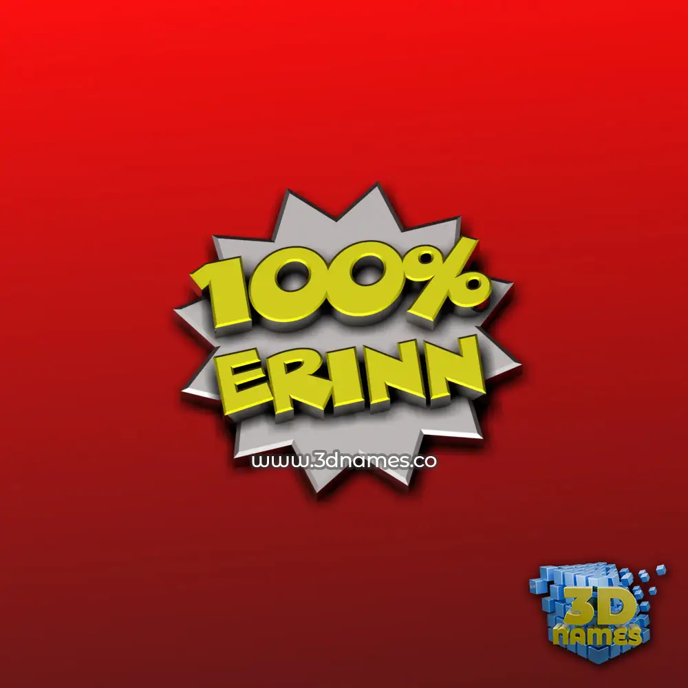 erinn in 100 Percent style - 3D name wallpaper