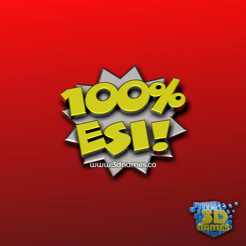 esi in 100 Percent style - 3D name wallpaper