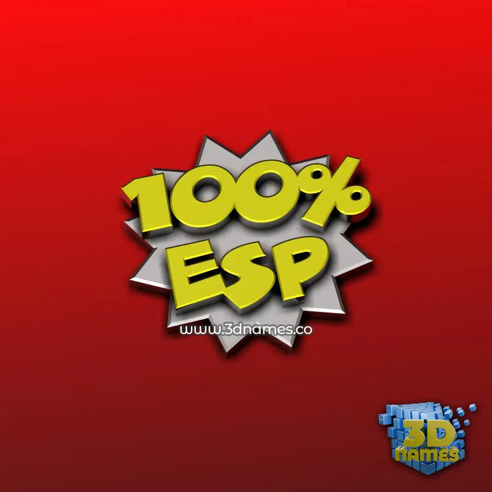 esp in 100 Percent style - 3D name wallpaper