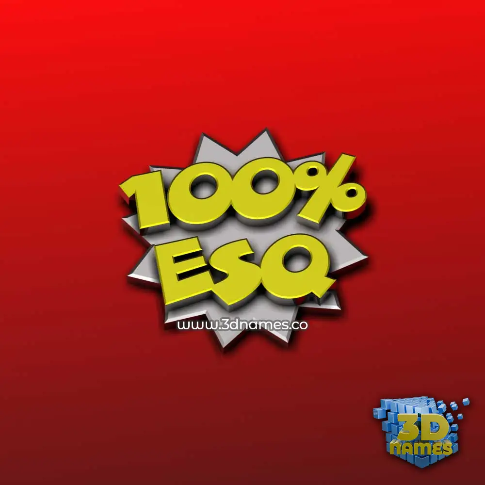 esq in 100 Percent style - 3D name wallpaper