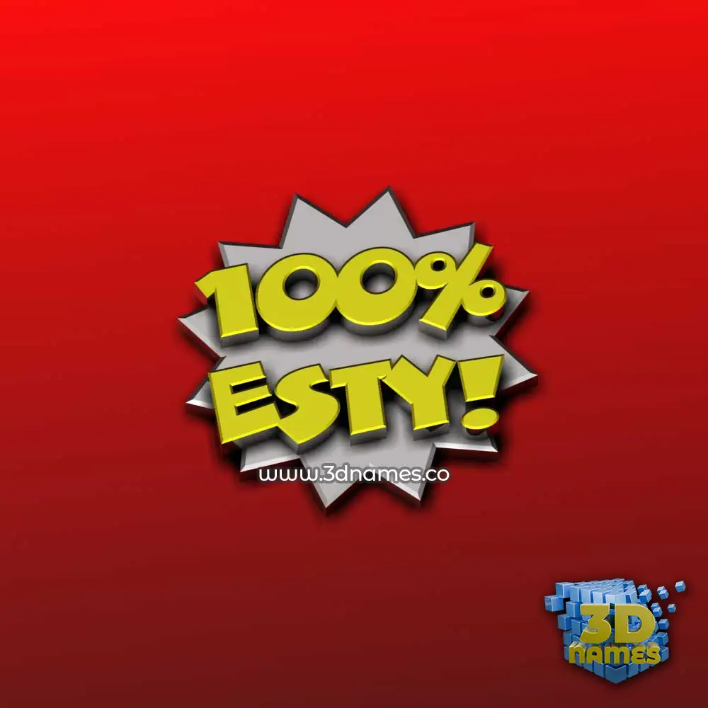 esty in 100 Percent style - 3D name wallpaper