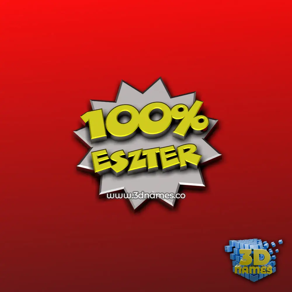 eszter in 100 Percent style - 3D name wallpaper