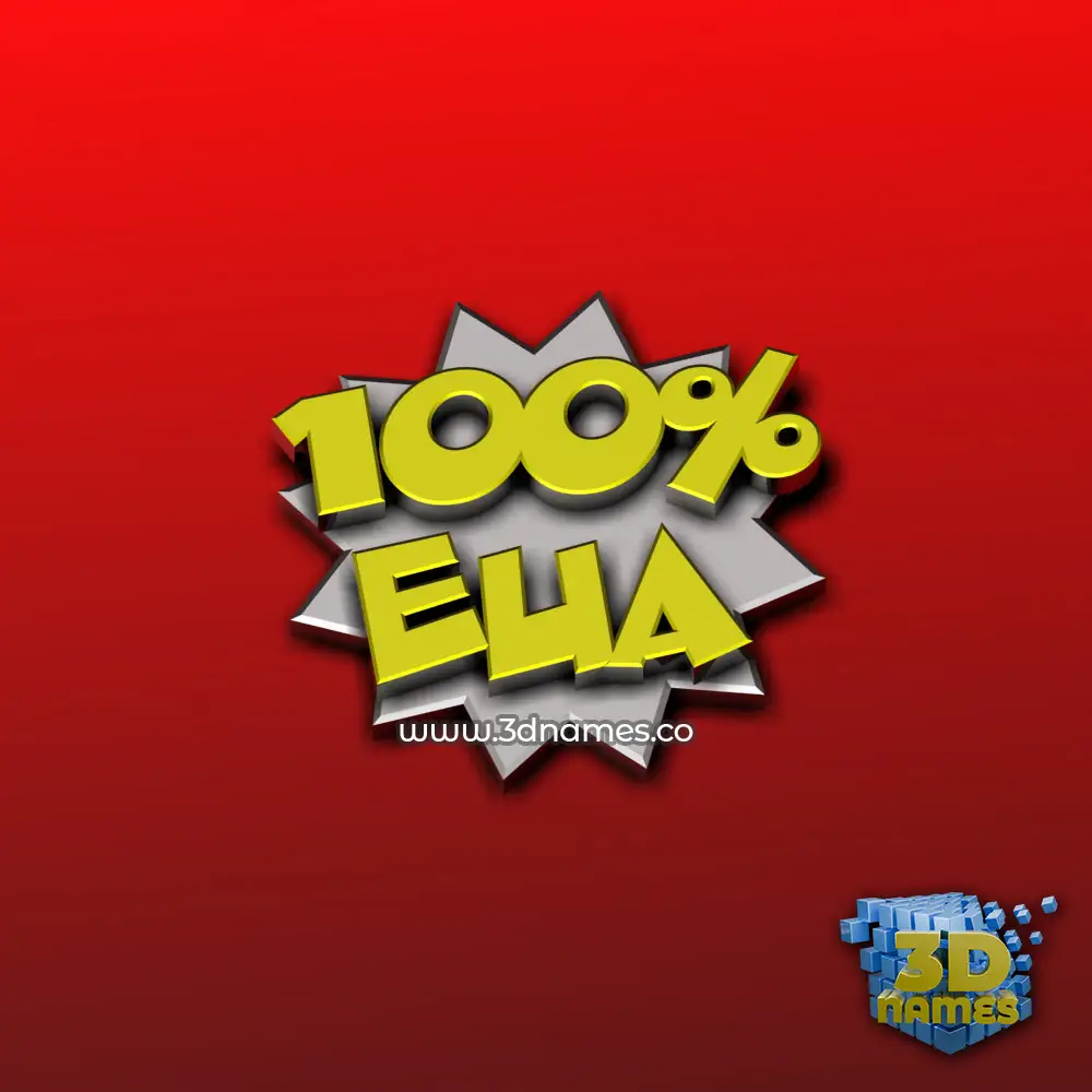 eua in 100 Percent style - 3D name wallpaper