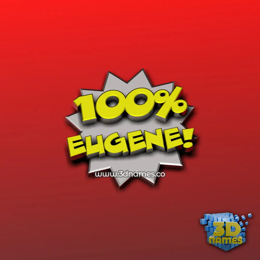 eugene in 100 Percent style - 3D name wallpaper