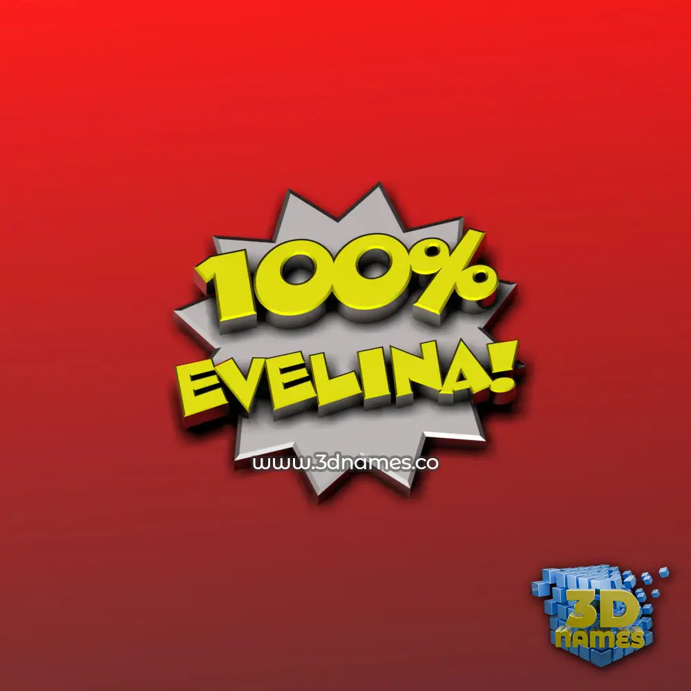 evelina in 100 Percent style - 3D name wallpaper