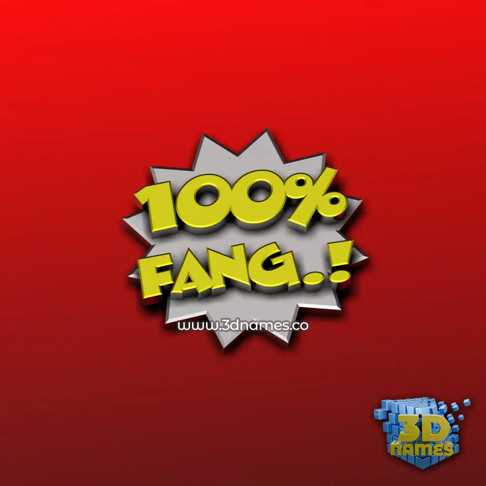 fang. in 100 Percent style - 3D name wallpaper