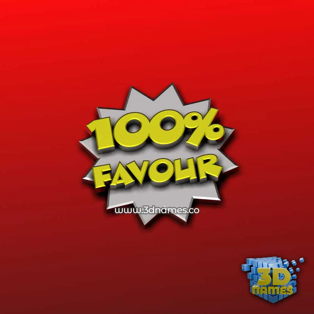 favour in 100 Percent style - 3D name wallpaper