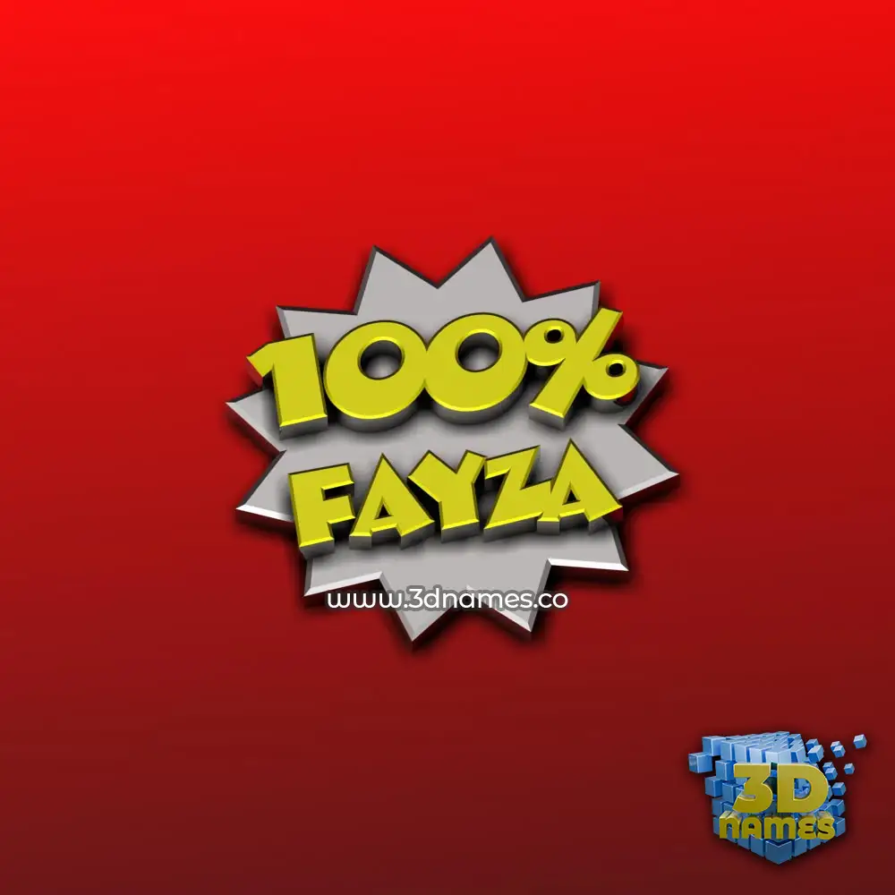 fayza in 100 Percent style - 3D name wallpaper