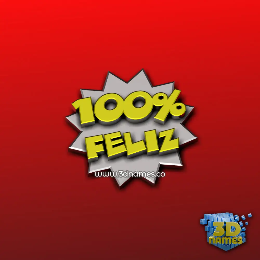 feliz in 100 Percent style - 3D name wallpaper