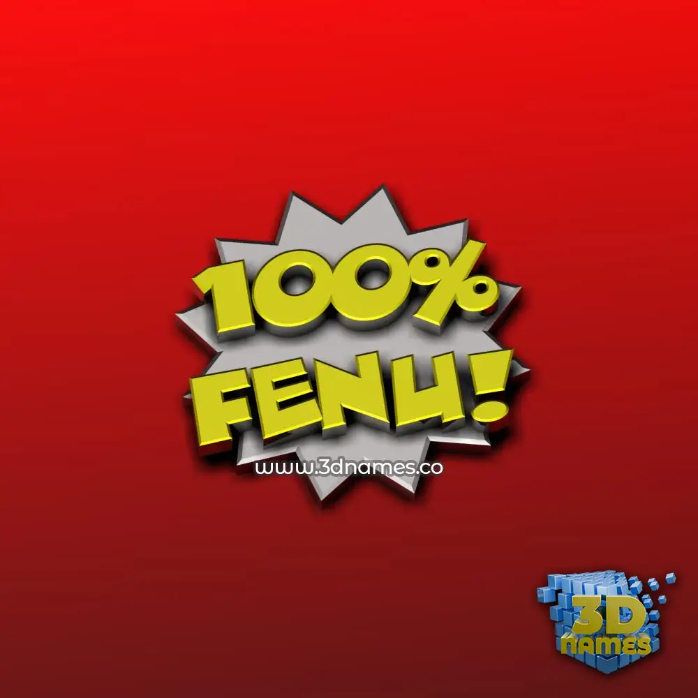 fenu in 100 Percent style - 3D name wallpaper