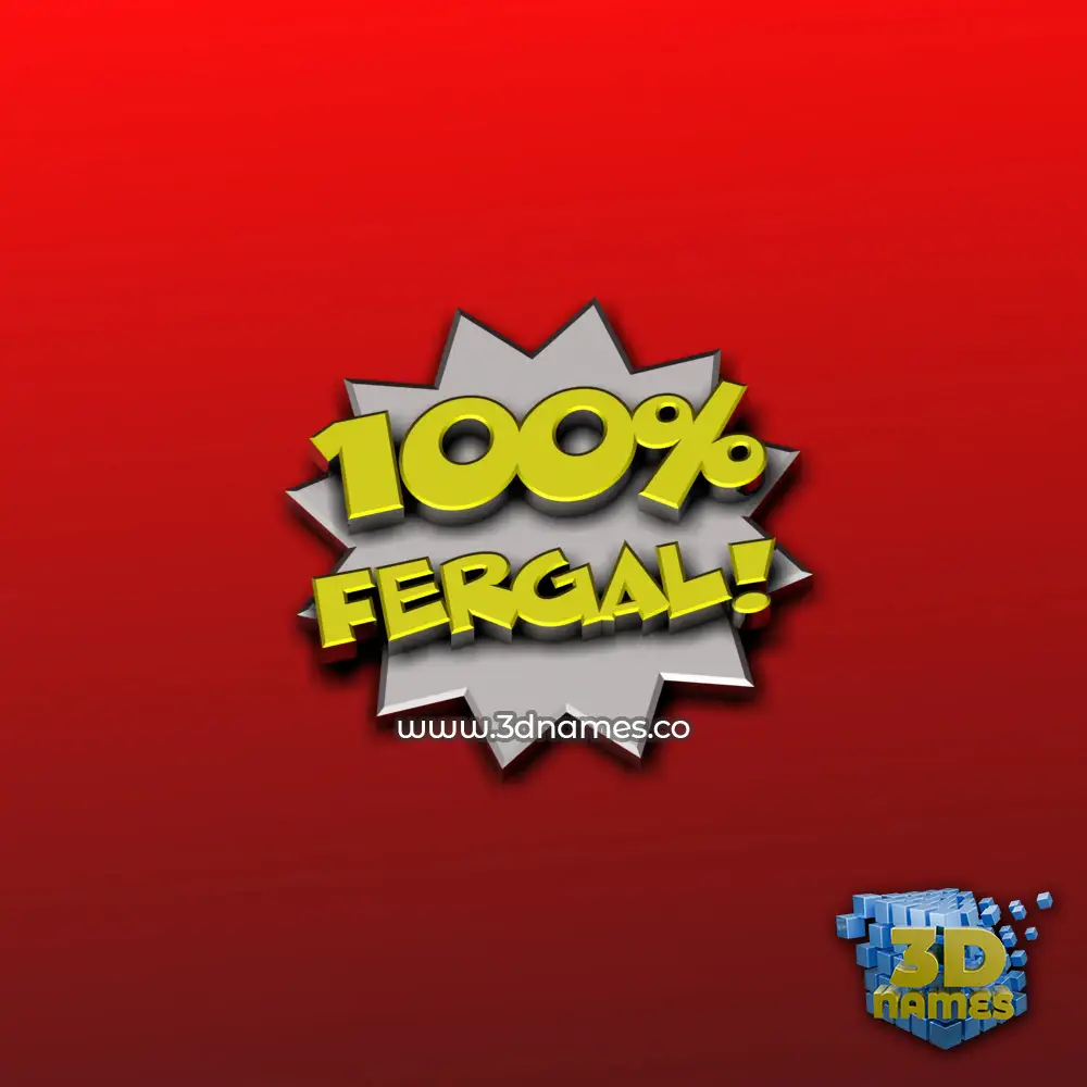fergal in 100 Percent style - 3D name wallpaper