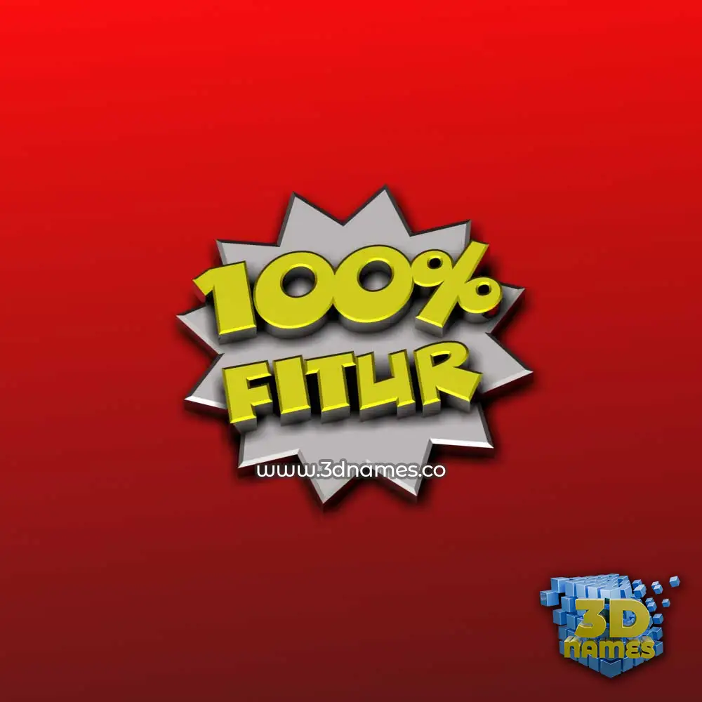 fitur in 100 Percent style - 3D name wallpaper