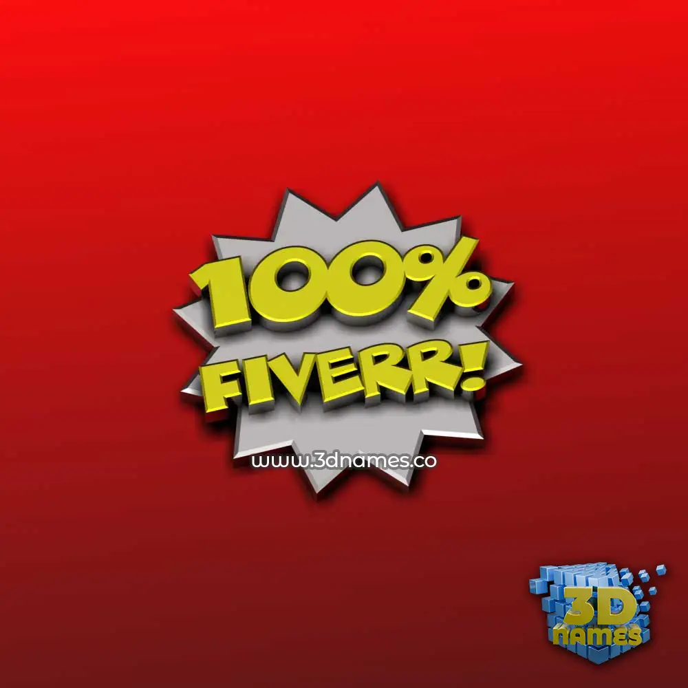 fiverr in 100 Percent style - 3D name wallpaper