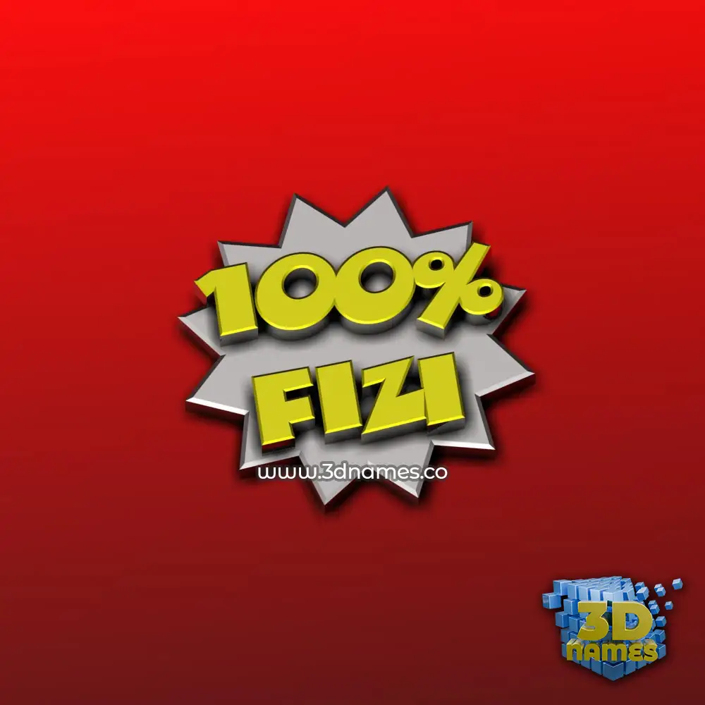 fizi in 100 Percent style - 3D name wallpaper