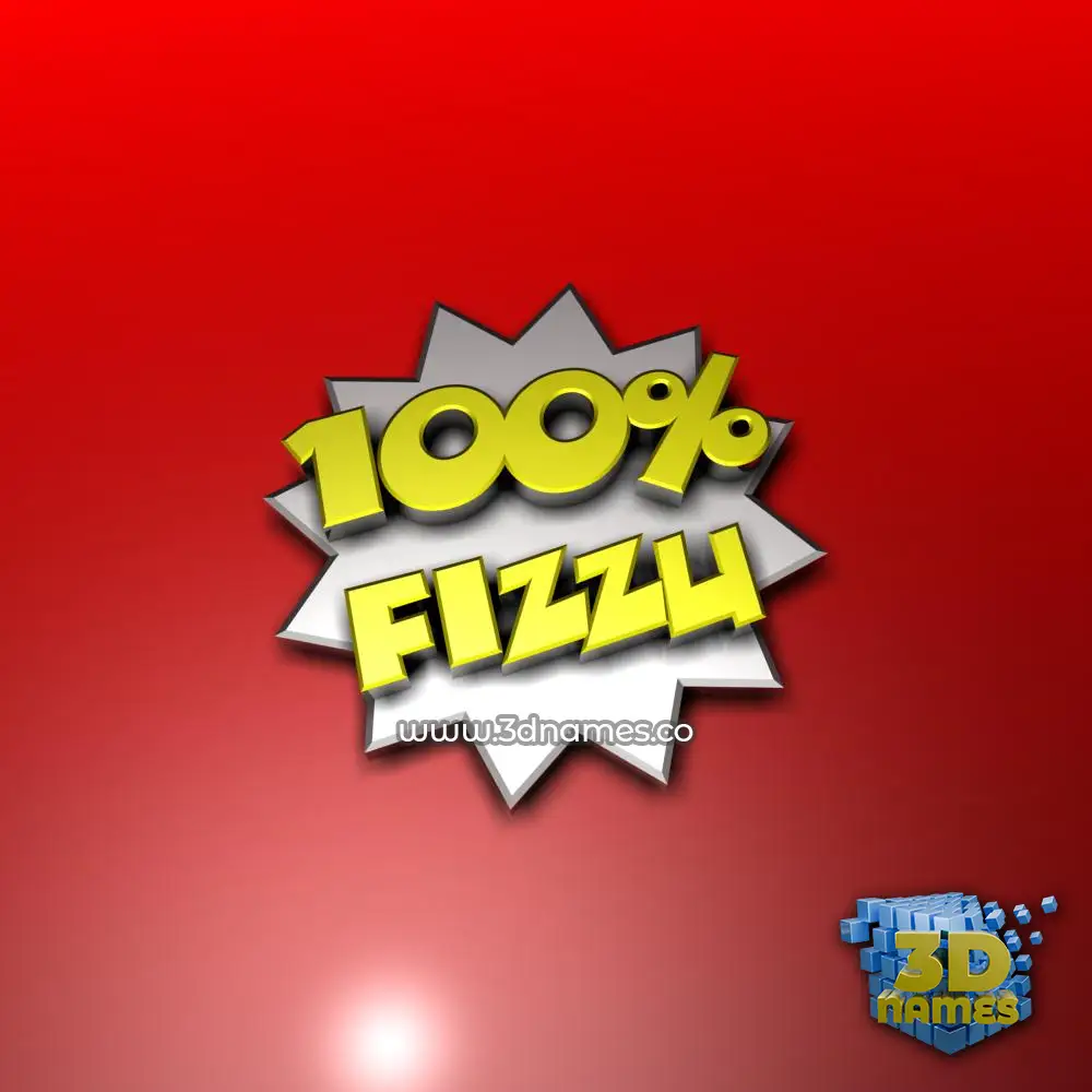 fizzu in 100 Percent style - 3D name wallpaper
