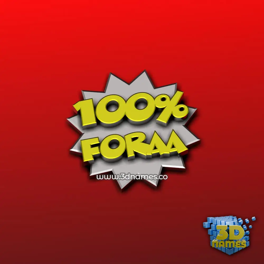 foraa in 100 Percent style - 3D name wallpaper
