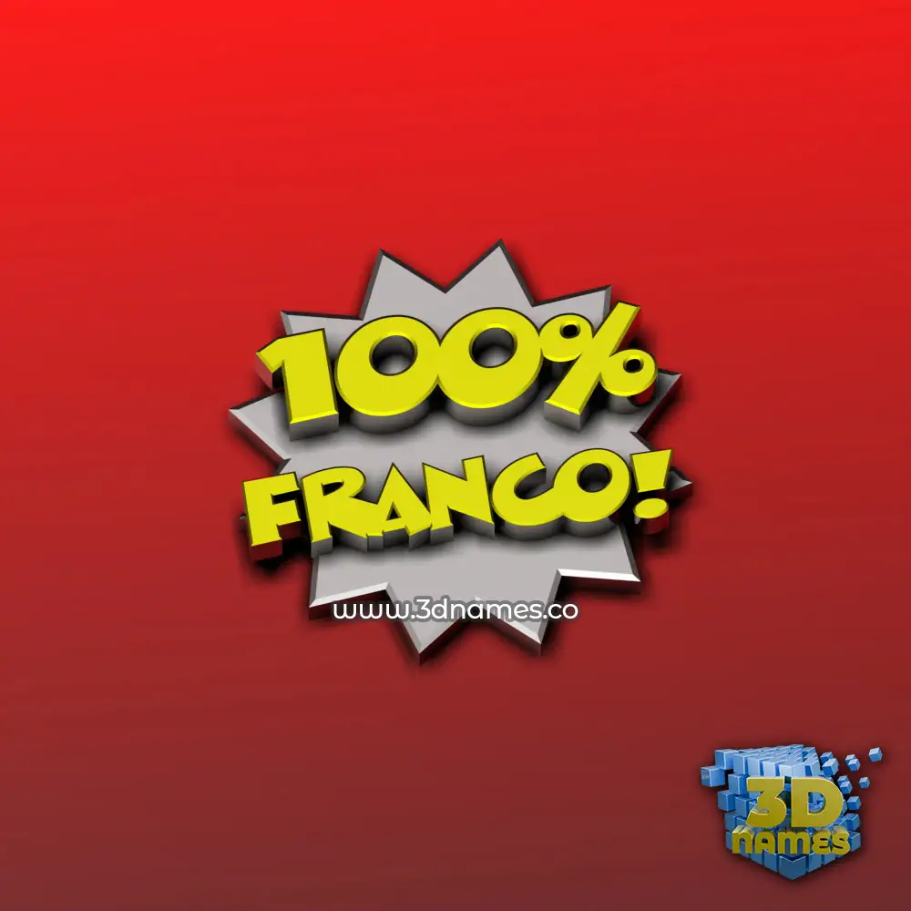 franco in 100 Percent style - 3D name wallpaper