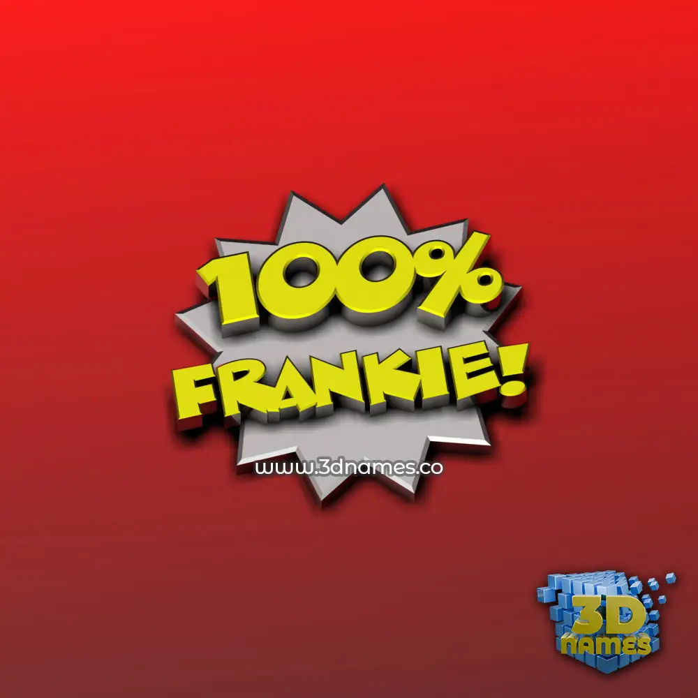 frankie in 100 Percent style - 3D name wallpaper