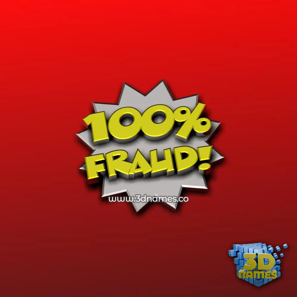 fraud in 100 Percent style - 3D name wallpaper