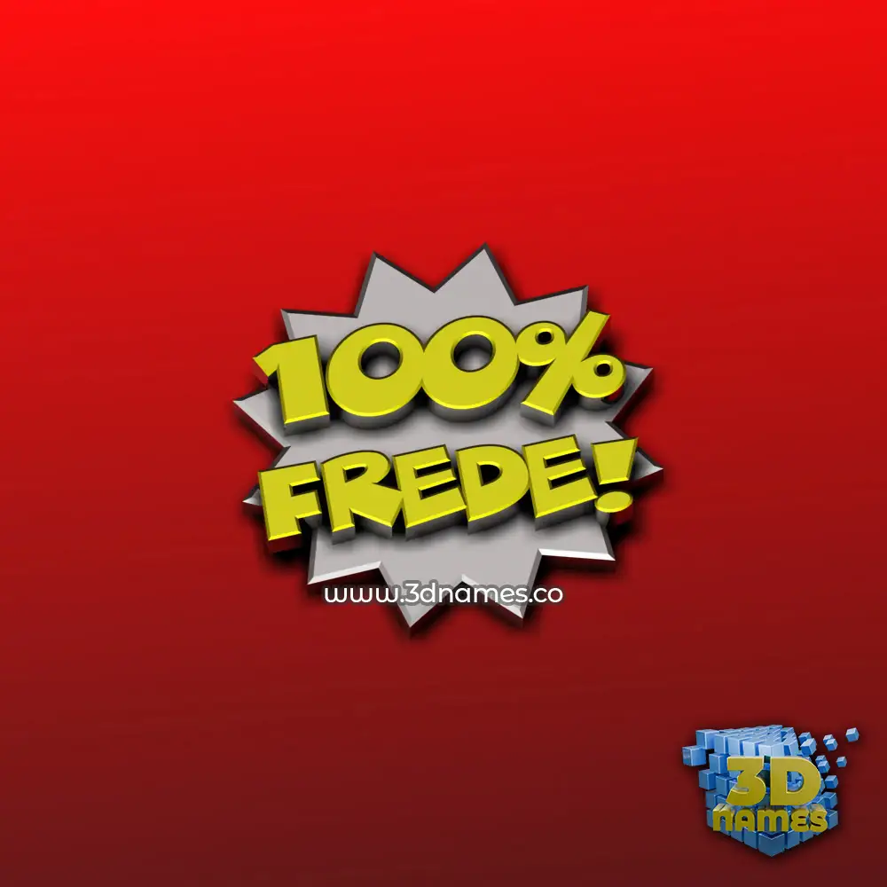 frede in 100 Percent style - 3D name wallpaper