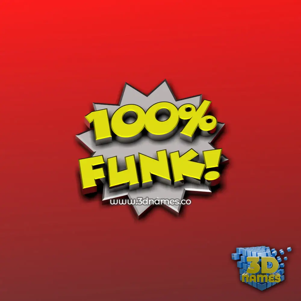 funk in 100 Percent style - 3D name wallpaper