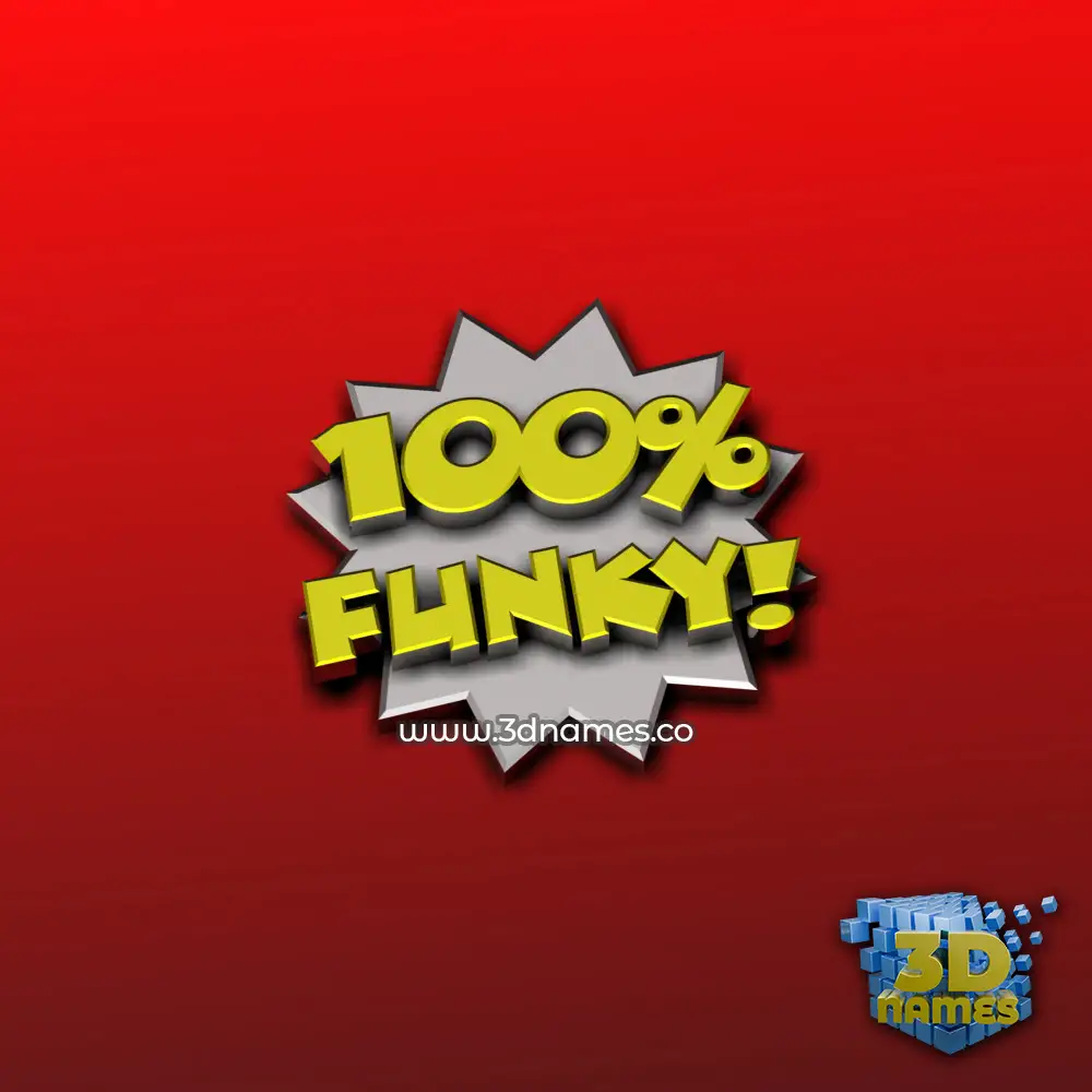 funky in 100 Percent style - 3D name wallpaper