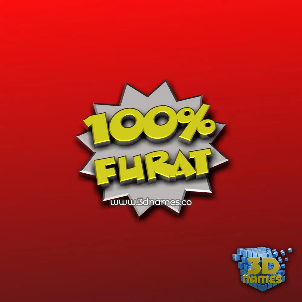 furat in 100 Percent style - 3D name wallpaper