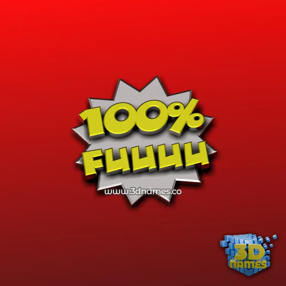 fuuuu in 100 Percent style - 3D name wallpaper