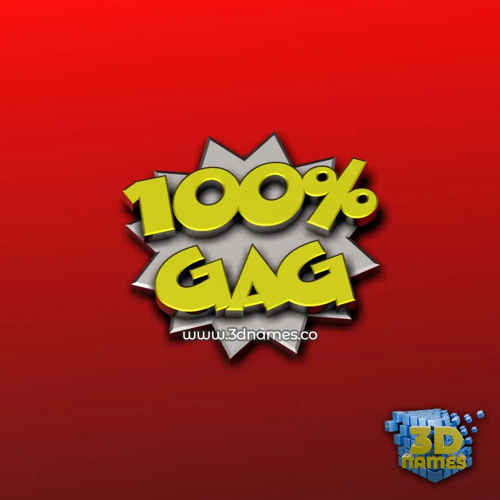 gag in 100 Percent style - 3D name wallpaper
