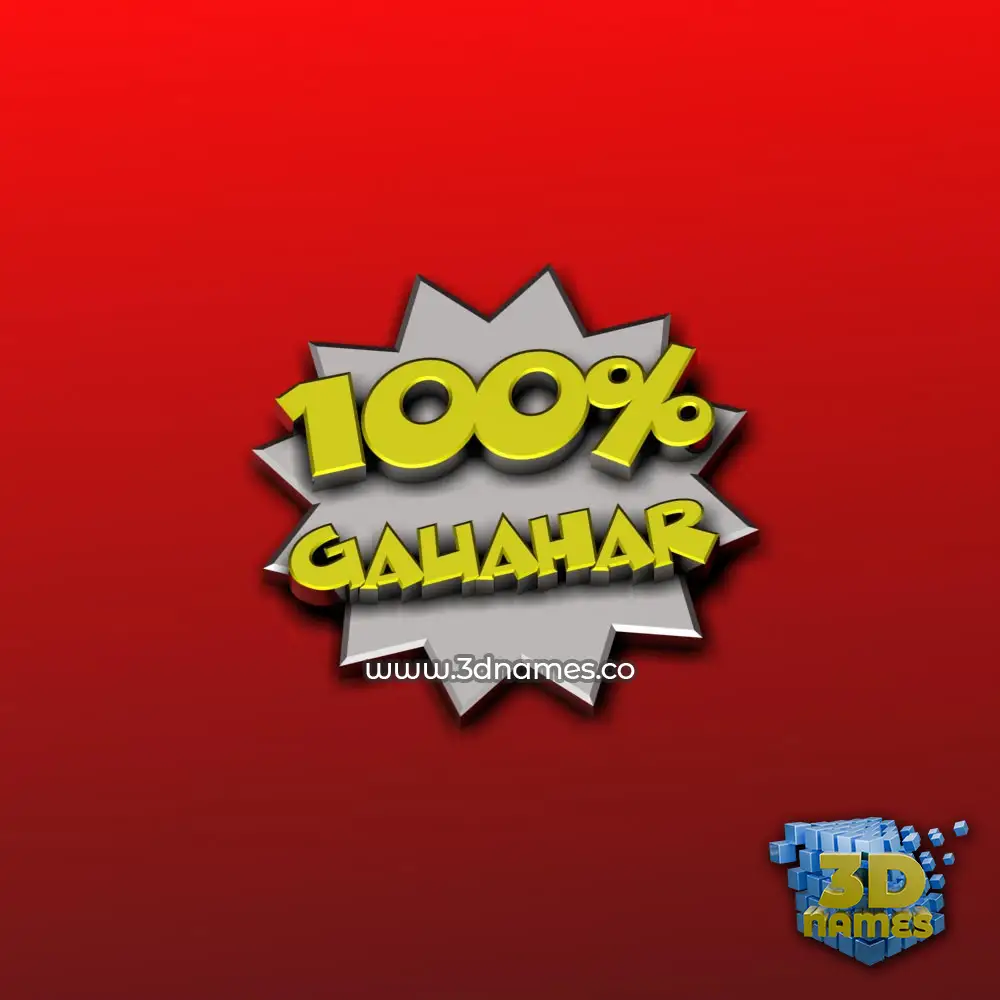 gauahar in 100 Percent style - 3D name wallpaper