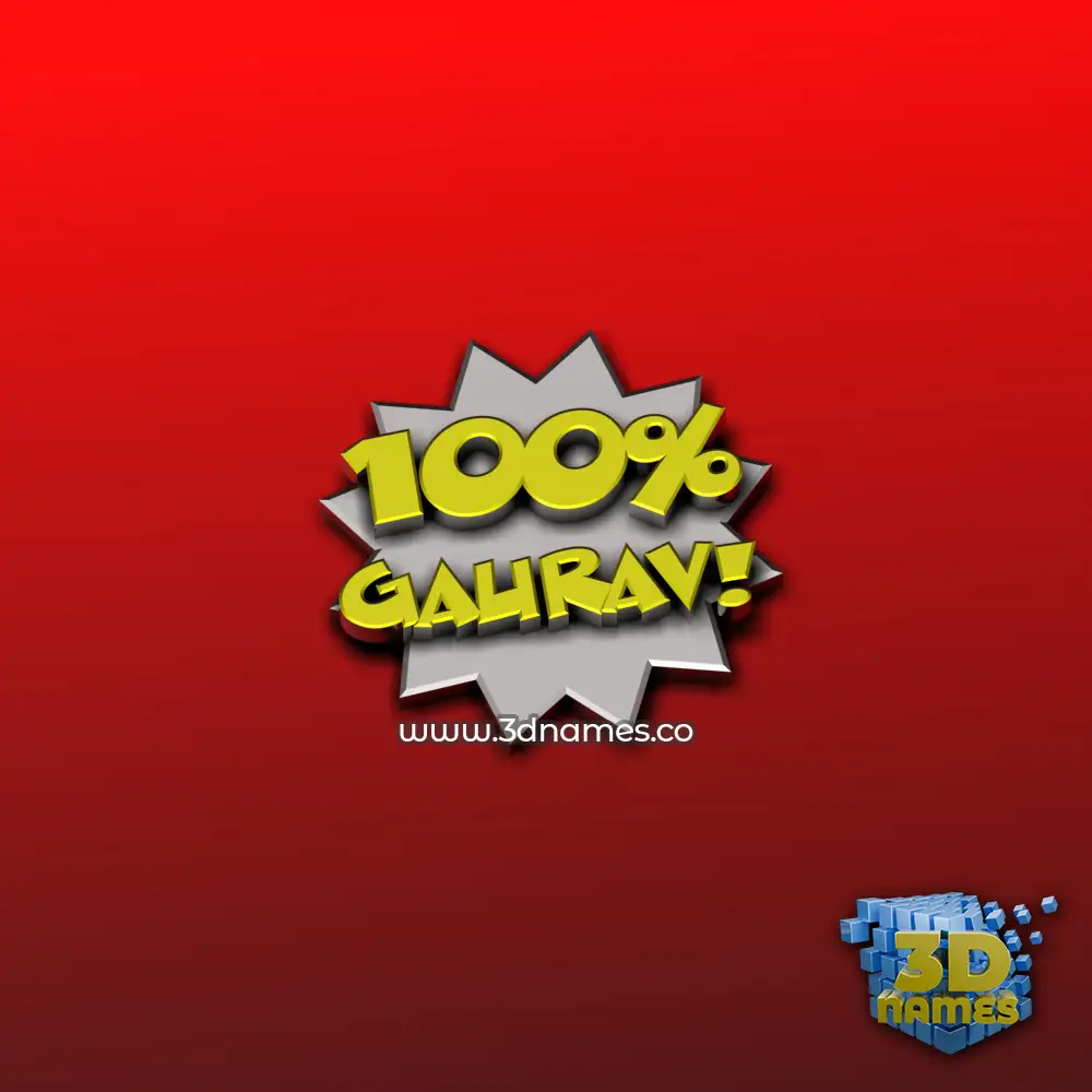 gaurav in 100 Percent style - 3D name wallpaper