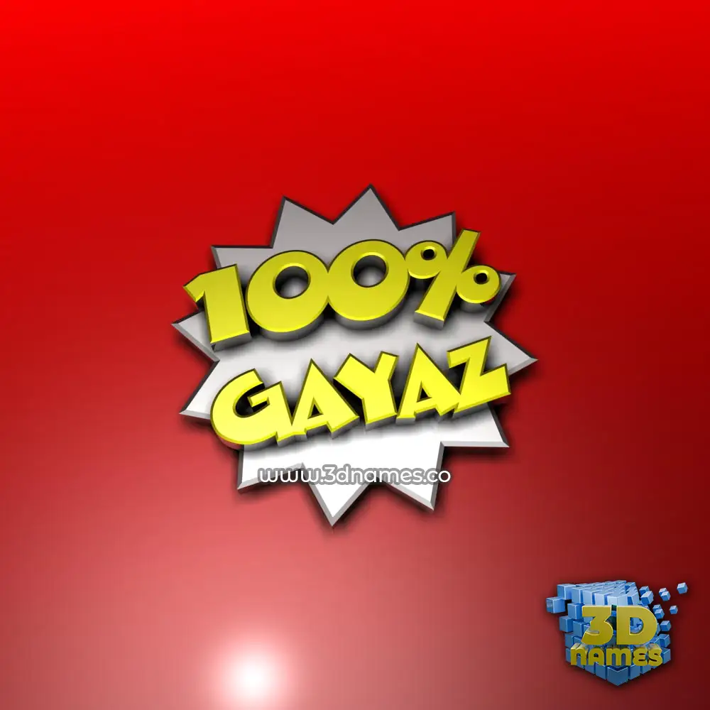 gayaz in 100 Percent style - 3D name wallpaper