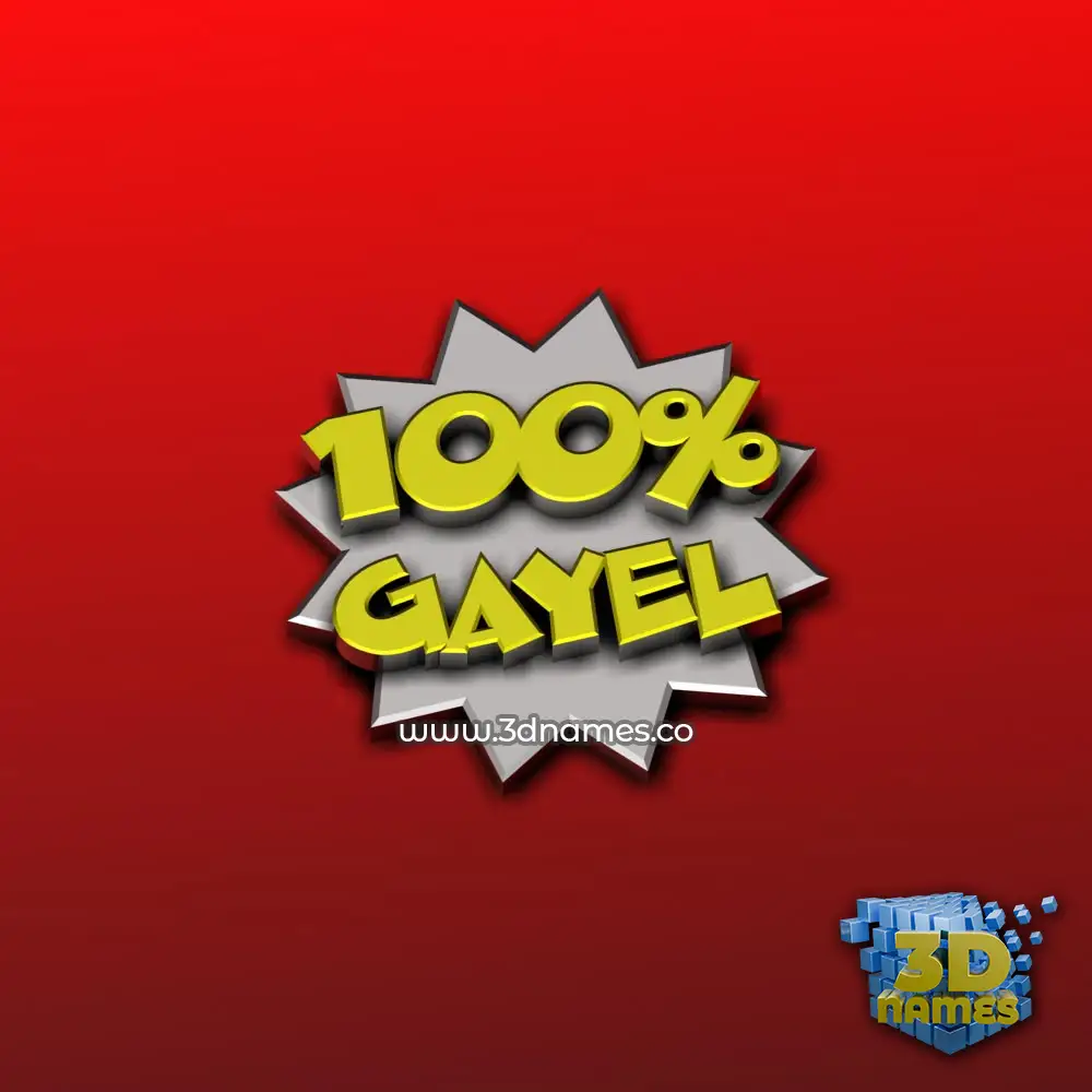 gayel in 100 Percent style - 3D name wallpaper