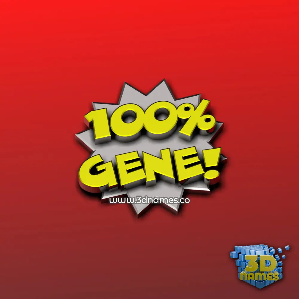 gene in 100 Percent style - 3D name wallpaper