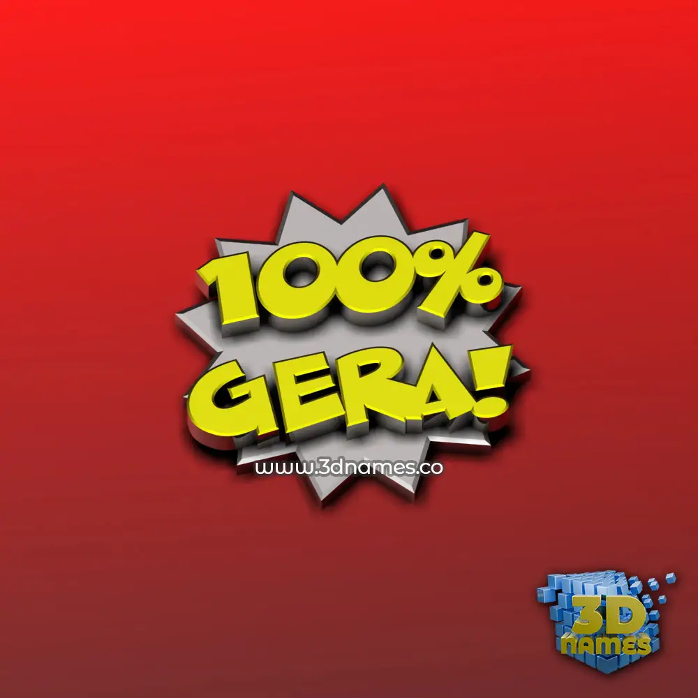 gera in 100 Percent style - 3D name wallpaper