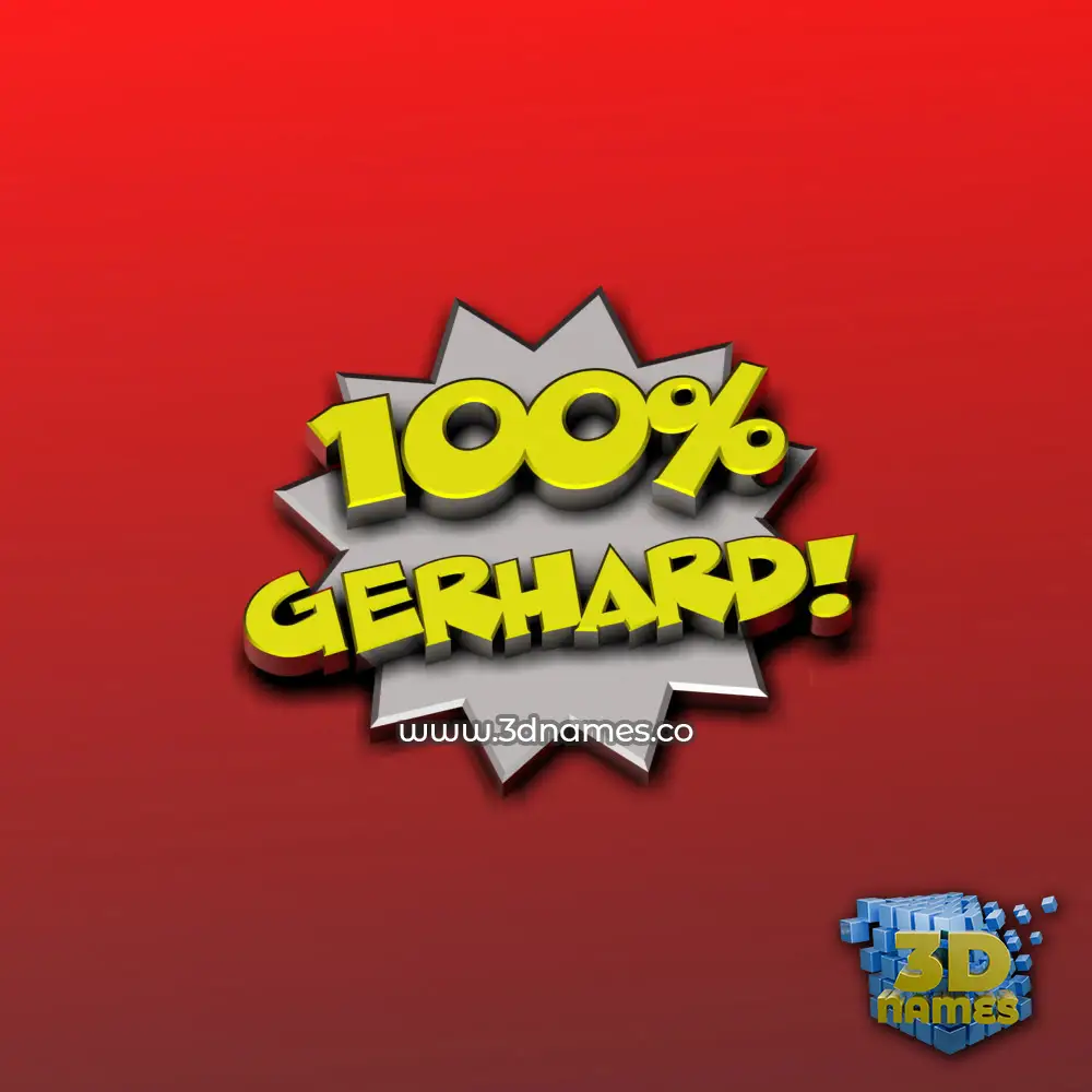 gerhard in 100 Percent style - 3D name wallpaper
