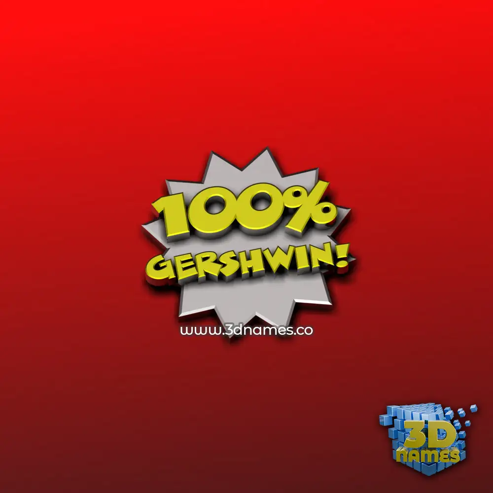 gershwin in 100 Percent style - 3D name wallpaper
