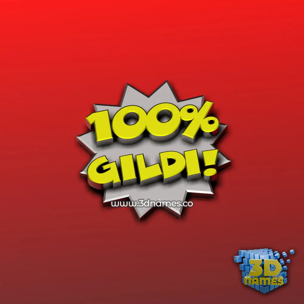 gildi in 100 Percent style - 3D name wallpaper