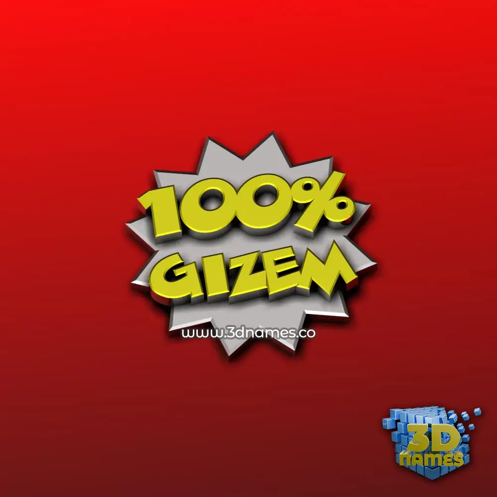 gizem in 100 Percent style - 3D name wallpaper