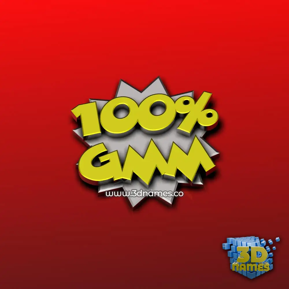 gmm in 100 Percent style - 3D name wallpaper