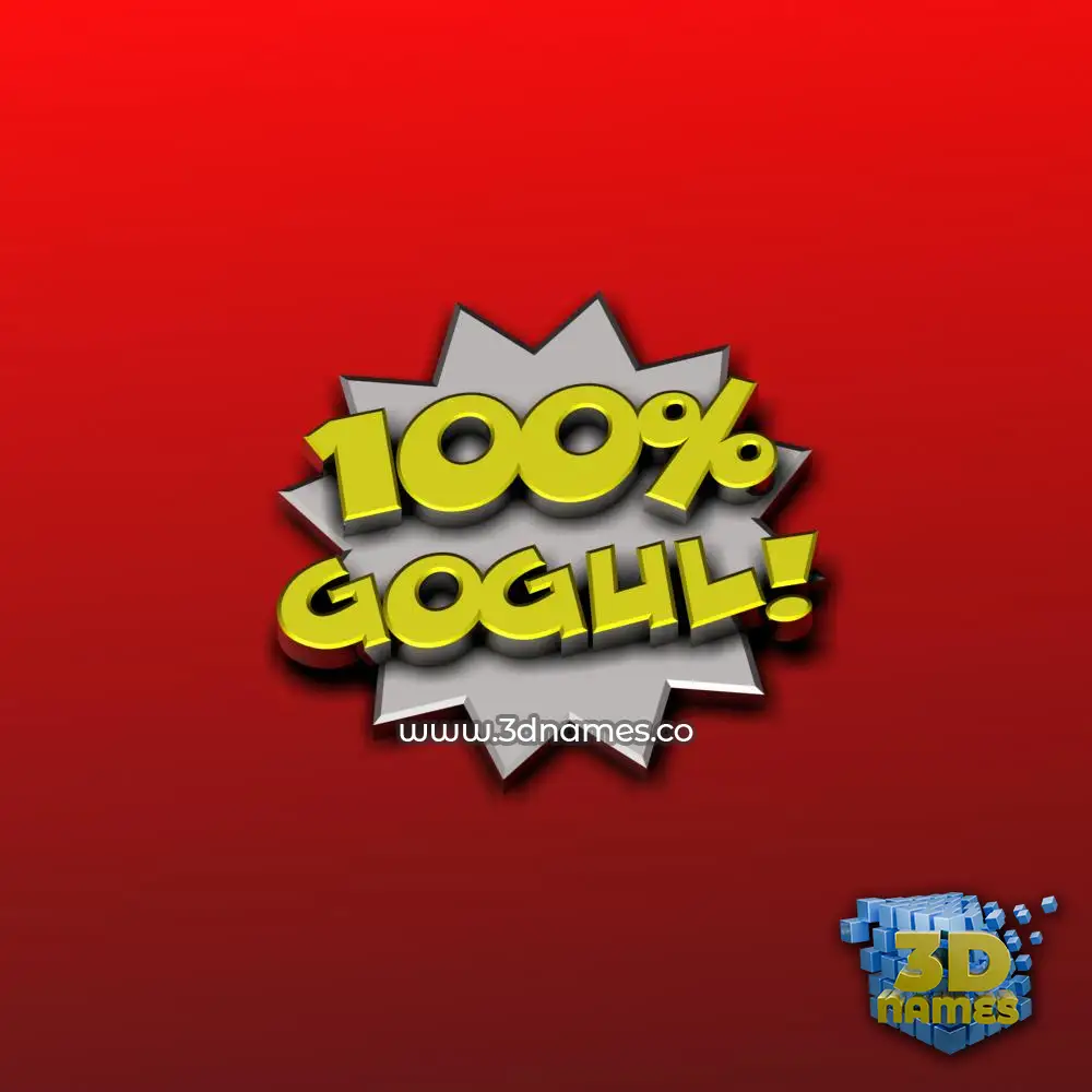 gogul in 100 Percent style - 3D name wallpaper