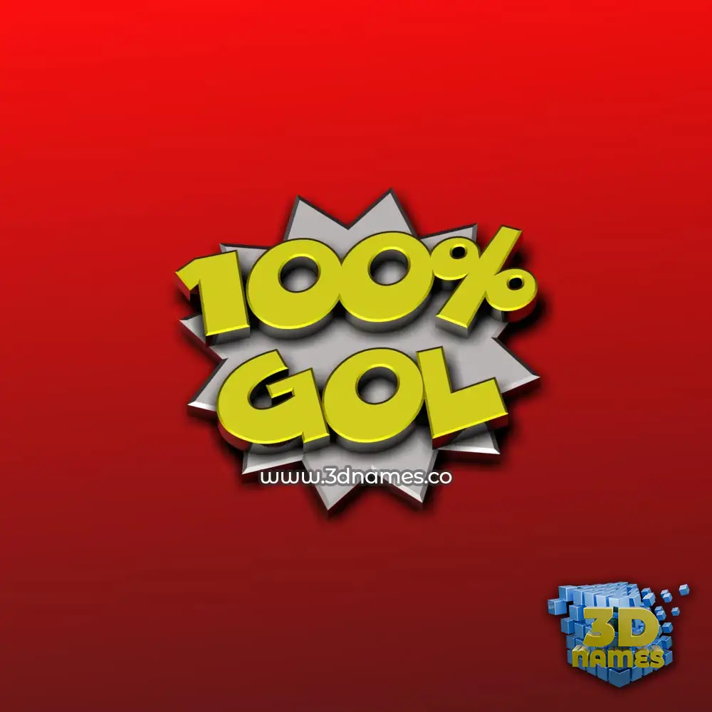 gol in 100 Percent style - 3D name wallpaper