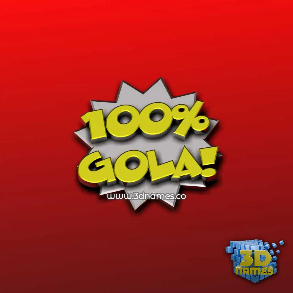 gola in 100 Percent style - 3D name wallpaper