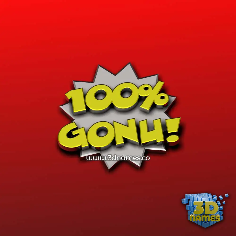 gonu in 100 Percent style - 3D name wallpaper