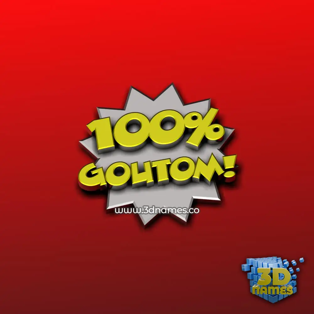 goutom in 100 Percent style - 3D name wallpaper
