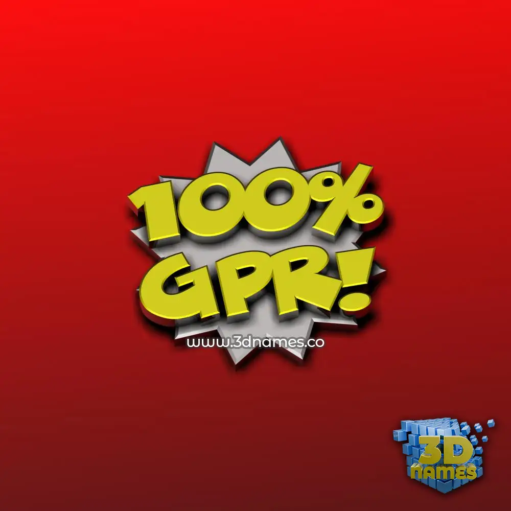 gpr in 100 Percent style - 3D name wallpaper